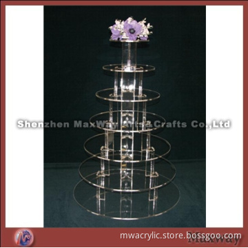 Transparent Sales Promotion 7 Tiers Acrylic Cupcake Stand